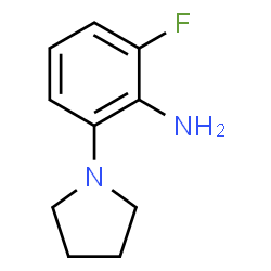 ChemSpider 2D Image | 2-Fluoro-6-(1-pyrrolidinyl)aniline | C10H13FN2