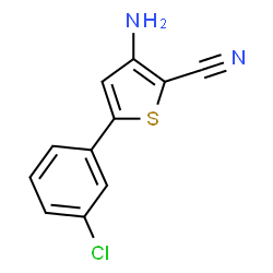 ChemSpider 2D Image | 3-Amino-5-(3-chlorophenyl)-2-thiophenecarbonitrile | C11H7ClN2S