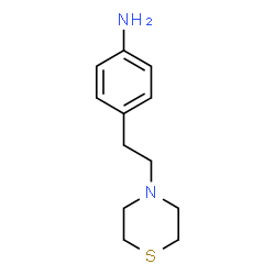 ChemSpider 2D Image | 4-[2-(4-Thiomorpholinyl)ethyl]aniline | C12H18N2S