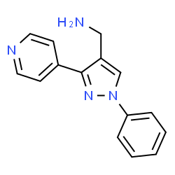 ChemSpider 2D Image | 1-[1-Phenyl-3-(4-pyridinyl)-1H-pyrazol-4-yl]methanamine | C15H14N4