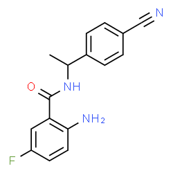 ChemSpider 2D Image | 2-Amino-N-[1-(4-cyanophenyl)ethyl]-5-fluorobenzamide | C16H14FN3O