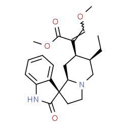 ChemSpider 2D Image | Methyl (3beta,7beta,15alpha,16Z,20alpha)-17-methoxy-2-oxocorynox-16-en-16-carboxylate | C22H28N2O4
