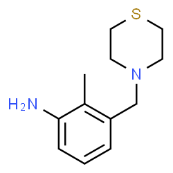 ChemSpider 2D Image | 2-Methyl-3-(4-thiomorpholinylmethyl)aniline | C12H18N2S
