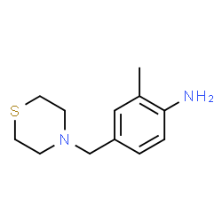 ChemSpider 2D Image | 2-Methyl-4-(4-thiomorpholinylmethyl)aniline | C12H18N2S