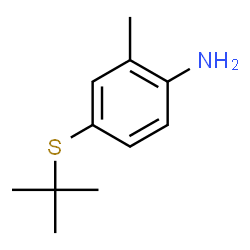 ChemSpider 2D Image | 2-Methyl-4-[(2-methyl-2-propanyl)sulfanyl]aniline | C11H17NS