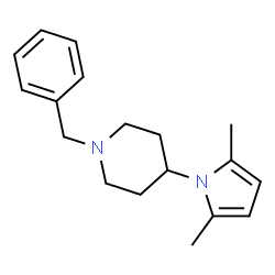 ChemSpider 2D Image | 1-Benzyl-4-(2,5-dimethyl-1H-pyrrol-1-yl)piperidine | C18H24N2