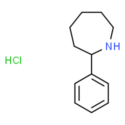 ChemSpider 2D Image | 2-phenylazepane hydrochloride | C12H18ClN