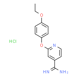 ChemSpider 2D Image | 2-(4-ethoxyphenoxy)pyridine-4-carboximidamide hydrochloride | C14H16ClN3O2