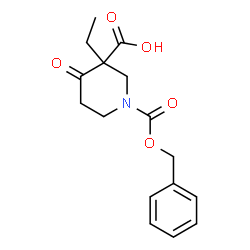 ChemSpider 2D Image | 1-Benzyl 3-ethyl 4-oxopiperidine-1,3-dicarboxylate | C16H19NO5