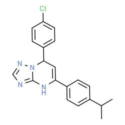 ChemSpider 2D Image | 7-(4-Chlorophenyl)-5-(4-isopropylphenyl)-1,7-dihydro[1,2,4]triazolo[1,5-a]pyrimidine | C20H19ClN4