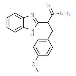 ChemSpider 2D Image | 2-(1H-Benzimidazol-2-yl)-3-(4-methoxyphenyl)propanethioamide | C17H17N3OS