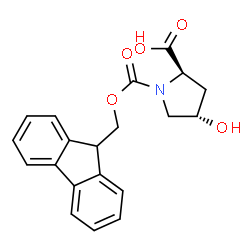ChemSpider 2D Image | Fmoc-trans-4-Hydroxy-D-proline | C20H19NO5