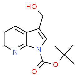 ChemSpider 2D Image | tert-butyl 3-(hydroxymethyl)-1H-pyrrolo[2,3-b]pyridine-1-carboxylate | C13H16N2O3