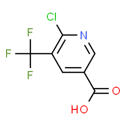 ChemSpider 2D Image | 6-Chloro-5-(trifluoromethyl)nicotinic acid | C7H3ClF3NO2