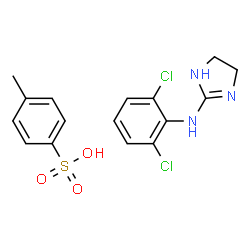 ChemSpider 2D Image | N-(2,6-Dichlorophenyl)-4,5-dihydro-1H-imidazol-2-amine 4-methylbenzenesulfonate (1:1) | C16H17Cl2N3O3S
