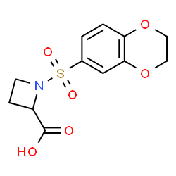 ChemSpider 2D Image | 1-(2,3-dihydro-1,4-benzodioxine-6-sulfonyl)azetidine-2-carboxylic acid | C12H13NO6S