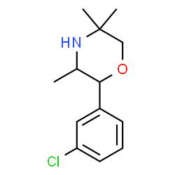 ChemSpider 2D Image | 2-(3-Chlorophenyl)-3,5,5-trimethylmorpholine | C13H18ClNO