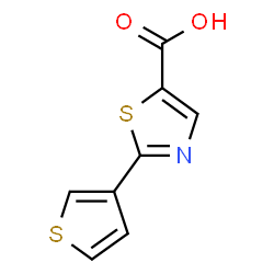 ChemSpider 2D Image | 2-(3-Thienyl)-1,3-thiazole-5-carboxylic acid | C8H5NO2S2