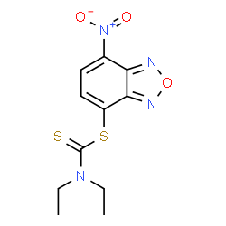 ChemSpider 2D Image | 7-Nitro-2,1,3-benzoxadiazol-4-yl diethylcarbamodithioate | C11H12N4O3S2