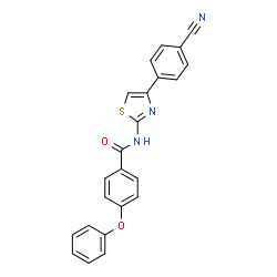 ChemSpider 2D Image | N-[4-(4-Cyanophenyl)-1,3-thiazol-2-yl]-4-phenoxybenzamide | C23H15N3O2S