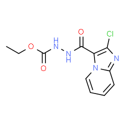 ChemSpider 2D Image | Ethyl 2-[(2-chloroimidazo[1,2-a]pyridin-3-yl)carbonyl]hydrazinecarboxylate | C11H11ClN4O3
