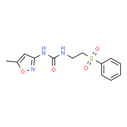 ChemSpider 2D Image | 1-(5-Methyl-1,2-oxazol-3-yl)-3-[2-(phenylsulfonyl)ethyl]urea | C13H15N3O4S