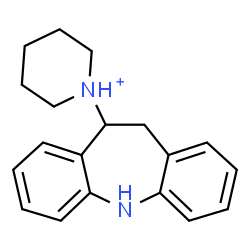 ChemSpider 2D Image | 1-(10,11-Dihydro-5H-dibenzo[b,f]azepin-10-yl)piperidinium | C19H23N2