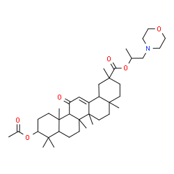 ChemSpider 2D Image | 1-(4-Morpholinyl)-2-propanyl 3-acetoxy-11-oxoolean-12-en-29-oate | C39H61NO6