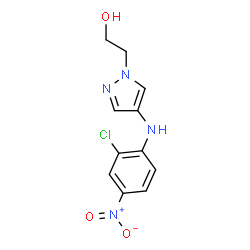 ChemSpider 2D Image | 2-{4-[(2-Chloro-4-nitrophenyl)amino]-1H-pyrazol-1-yl}ethanol | C11H11ClN4O3