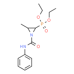 ChemSpider 2D Image | Diethyl [3-methyl-1-(phenylcarbamoyl)-2-aziridinyl]phosphonate | C14H21N2O4P