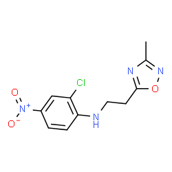ChemSpider 2D Image | 2-Chloro-N-[2-(3-methyl-1,2,4-oxadiazol-5-yl)ethyl]-4-nitroaniline | C11H11ClN4O3