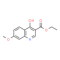 ChemSpider 2D Image | Ethyl 4-hydroxy-7-methoxy-3-quinolinecarboxylate | C13H13NO4