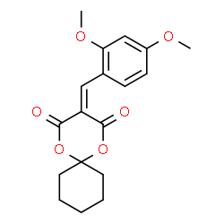 ChemSpider 2D Image | 3-(2,4-Dimethoxybenzylidene)-1,5-dioxaspiro[5.5]undecane-2,4-dione | C18H20O6