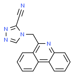 ChemSpider 2D Image | 4-(6-Phenanthridinylmethyl)-4H-1,2,4-triazole-3-carbonitrile | C17H11N5