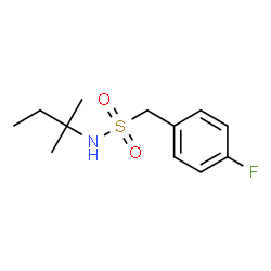 ChemSpider 2D Image | 1-(4-Fluorophenyl)-N-(2-methyl-2-butanyl)methanesulfonamide | C12H18FNO2S