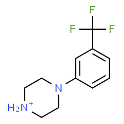 ChemSpider 2D Image | 4-[3-(Trifluoromethyl)phenyl]piperazin-1-ium | C11H14F3N2