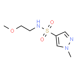 ChemSpider 2D Image | N-(2-Methoxyethyl)-1-methyl-1H-pyrazole-4-sulfonamide | C7H13N3O3S