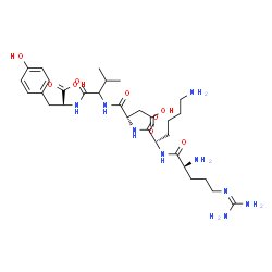 ChemSpider 2D Image | L-Arginyl-L-lysyl-alpha-aspartylvalyl-L-tyrosine | C30H49N9O9