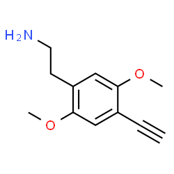 ChemSpider 2D Image | 1-(4-ethynyl-2,5-dimethoxyphenyl)-2-aminoethane | C12H15NO2