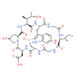 ChemSpider 2D Image | Epsilon-Amanitin | C39H53N9O14S