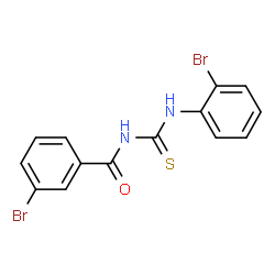 ChemSpider 2D Image | 3-Bromo-N-[(2-bromophenyl)carbamothioyl]benzamide | C14H10Br2N2OS