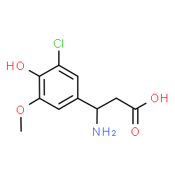 ChemSpider 2D Image | 3-Amino-3-(3-chloro-4-hydroxy-5-methoxyphenyl)propanoic acid | C10H12ClNO4