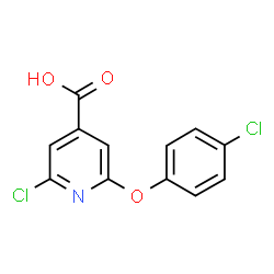ChemSpider 2D Image | 2-Chloro-6-(4-chlorophenoxy)isonicotinic acid | C12H7Cl2NO3