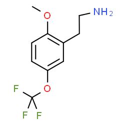 ChemSpider 2D Image | 2-[2-Methoxy-5-(trifluoromethoxy)phenyl]ethanamine | C10H12F3NO2
