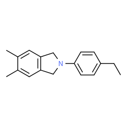 ChemSpider 2D Image | 2-(4-Ethylphenyl)-5,6-dimethylisoindoline | C18H21N