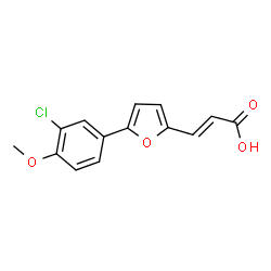 ChemSpider 2D Image | (2E)-3-[5-(3-Chloro-4-methoxyphenyl)-2-furyl]acrylic acid | C14H11ClO4