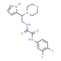 ChemSpider 2D Image | N-(3,4-Difluorophenyl)-N'-[2-(1-methyl-1H-pyrrol-2-yl)-2-(4-morpholinyl)ethyl]ethanediamide | C19H22F2N4O3