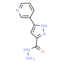ChemSpider 2D Image | 5-(3-Pyridinyl)-1H-pyrazole-3-carbohydrazide | C9H9N5O