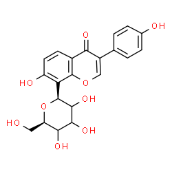 ChemSpider 2D Image | (1S)-1,5-Anhydro-1-[7-hydroxy-3-(4-hydroxyphenyl)-4-oxo-4H-chromen-8-yl]-D-glycero-hexitol | C21H20O9