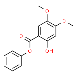 ChemSpider 2D Image | Phenyl 2-hydroxy-4,5-dimethoxybenzoate | C15H14O5